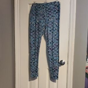 LuLaRoe Women's Leggings with Blue and Purple Geometric Design